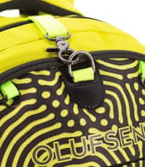 Nikcorp Dječji sportski ruksak BONN s mrežom za loptu i kacigu, USB port, za laptop 15.6", ergonomski, 20L, Oxford tkanina, žuti