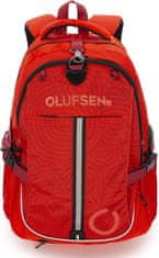 Nikcorp Dječji sportski ruksak BONN s mrežom za loptu i kacigu, pretinac za laptop 15.6", USB priključak, 20L, crveni