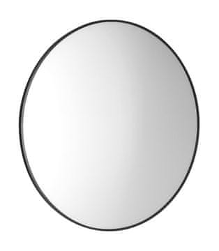 SAPHO Okruglo zrcalo AROWANA s aluminijskim okvirom ø 80cm, mat crna, antikorozivna zaštita