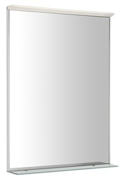 SAPHO Ogledalo SAPHO s LED osvjetljenjem i staklenom policiom, 60x80 cm