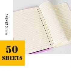 Nikcorp Bilježnica Pop It Fidget senzorni školski notes za djecu, motiv srca, A5 format, 50 stranica, spiralni uvez, šarena