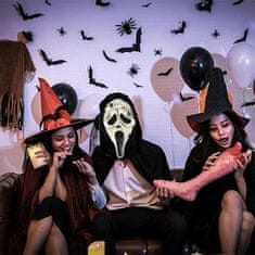 Nikcorp Ghostface maska s kapuljačom Krik za Halloween i cosplay, realistična lateks maska za maskenbal, univerzalna veličina za odrasle