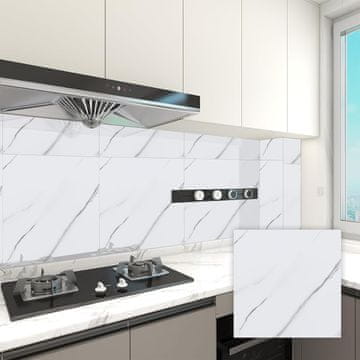 Nikcorp Samoljepljive PVC ploče naljepnice za zid i pod, efekt bijelog mramora, 30x30 cm, 20 komada, set 1,8 m2, vodootporne