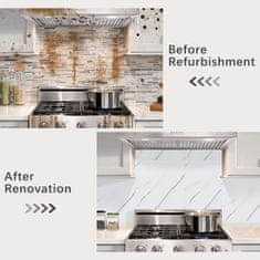 Nikcorp Samoljepljive PVC ploče naljepnice za zid i pod, efekt bijelog mramora, 30x30 cm, 20 komada, set 1,8 m2, vodootporne