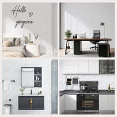 Nikcorp Samoljepljive PVC ploče naljepnice za zid i pod, efekt bijelog mramora, 30x30 cm, 20 komada, set 1,8 m2, vodootporne