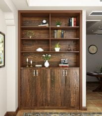 Nikcorp Samoljepljiva folija za namještaj i zidove, dizajn tamno drvo, vodootporni vinilni PVC materijal, rola 60 cm x 5 m