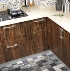 Nikcorp Samoljepljiva folija za namještaj i zidove, dizajn tamno drvo, vodootporni vinilni PVC materijal, rola 60 cm x 5 m