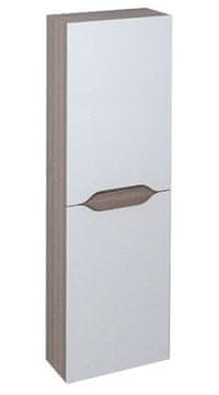 SAPHO Visoka Zidna Kupaonska Ormarić WAVE 40x140x20cm, L/D Otvaranje, Bijeli/Mali Wenge