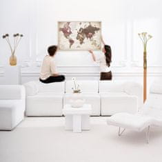 Nikcorp Slika na platnu i pluto ploča Karta svijeta s pribadačama, dekorativna karta Europe za putovanja, mat završna obrada, 90x60 cm