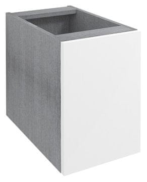 SAPHO WAVE Donja Ormar sa Vrata 30x45x47.8cm, Desna/Lijeva, Bijela/Srebrni Hrast