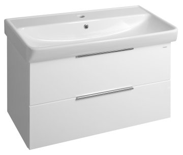 Bruckner NEON Kupaonski Zidni Ormar s Keramičkim Umivaonikom, 80x41,5 cm, Bijela