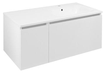 SAPHO Samostojeća Visilica LOREA 101x46x51,5 cm, Bijela Mat, Desna Strana