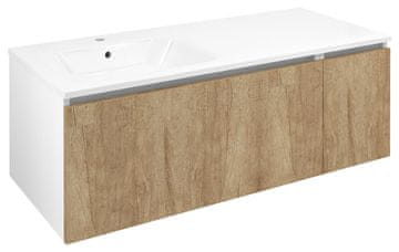 SAPHO LOREA Zidni Ormarić 120x46x51.5cm (lijevi) Dub Alabama/Bijela Mat