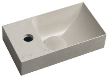 SAPHO SAPHO PICCOLINO Betonski Umivaonik 30,8x17cm, Lijeva Slavina, Pjeskano Mat
