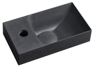 SAPHO PICCOLINO Beton Umivaonik 30,8x17cm, Lijeva Slavina, Antracit Mat