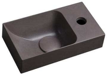 SAPHO PICCOLINO betonski umivaonik 30,8x17 cm, desna slavina, tamno smeđa mat završna obrada