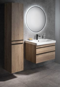 SAPHO Set za Kupaonicu SITIA 80, Hrast Alabama, s LED Osvjetljenjem