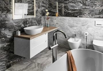 SAPHO Set Kupaonskog Namještaja WAVE 80, Bijela/Dub Rover