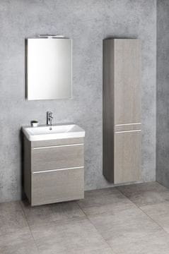 SAPHO Sitia 60 Kupaonski Set, Srebrni Hrast, Zidni Model