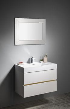 SAPHO Kupaonski set ODETTA 85, bijelo/zlatno mat završno