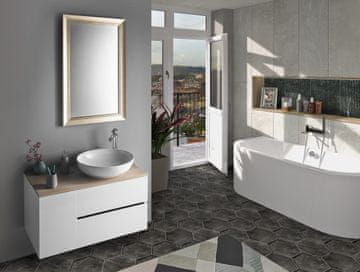 SAPHO Set za Kupaonicu ODETTA 70+20, Bijela/Jelova Bodenca