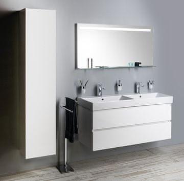 SAPHO Set za Kupaonicu SAPHO ODETTA 120, Bijela, Dvojumyvadlo, LED Osvjetljenje