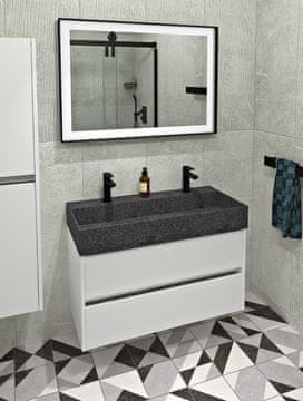 SAPHO Set za Kupaonicu NIRONA 100, Bijela MDF Laminate Zidna Montaža