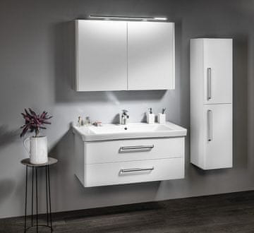 SAPHO Set za Kupaonicu THEIA 105, Bijeli - Montaža na Zid, Tihi Zatvarači, LED Rasvjeta