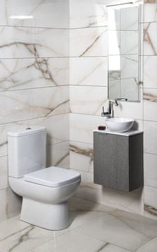 SAPHO Set za Kupaonicu LATUS X 40, Srebrni Hrast/Bijela