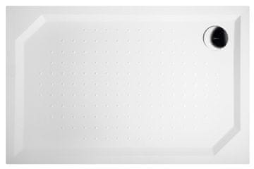 Gelco Bijela tuš-kada od lijevanog mramora, pravokutna, 120x80 cm