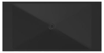 Gsi Pravokutna crna mat keramička tuš kada 200x100x2 cm GSI EXTRA FLAT