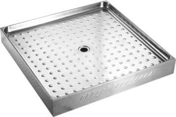 Nofer Duboka Kvadratna Tuš Kada od Nehrđajućeg Čelika, 80x80x11,5cm, Matirana Površina
