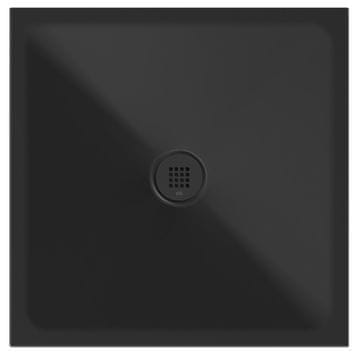 Gsi Kvadratna keramička tuš kada 80x80 cm, mat crna završna obrada