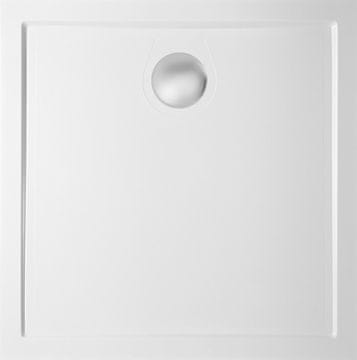 Gelco GALLET Kvadratna Tuš Kada Od Lijevanog Mramora, 90x90 cm, Bijela