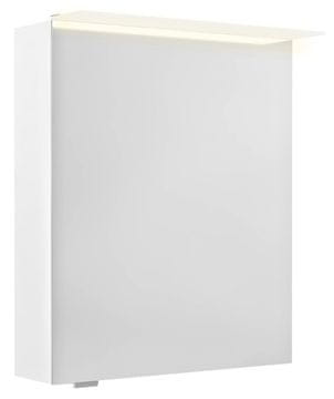 SAPHO LINEX kutna LED zrcalna galerija s električnom utičnicom, univerzalna, svijetlo bijela 60x70x15cm