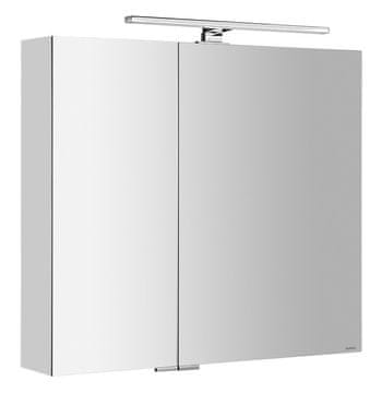SAPHO Zidno ogledalo sa LED osvjetljenjem MIRRÓ, bijelo, 80x70x16cm