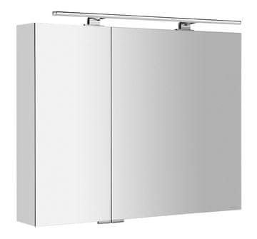 SAPHO MIRRÓ zidna kupaonska galerija s LED rasvjetom, 90x70x16cm, bijela