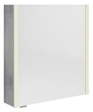 SAPHO Zrcalna Kabina ALIX s LED Rasvjetom 66x70x17.5cm, Dub Srebrni, Univerzalni Smjer Otvaranja