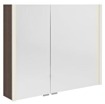 SAPHO ALIX Zidna Galerija s LED Svjetlom 86x70x17.5cm, Rustikalna Borovica