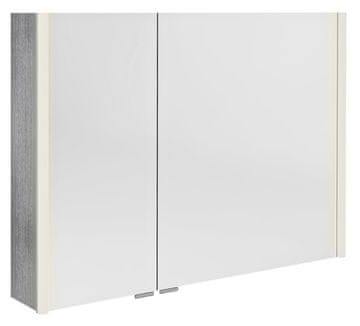 SAPHO ALIX Ogledalo Ormar s LED Rasvjetom, 96x70x17,5cm, Srebrni Hrast