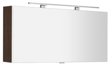 SAPHO Zrcalni Ormar s LED Svjetlom CLOE 120x50x18cm, Rustikalni Bor, Sapho