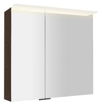 SAPHO LINEX zidna galera s LED rasvjetom, 80x70x15 cm, rustikalna borovina