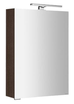 SAPHO Zrcalna ormarić s LED osvjetljenjem, 50x70cm, rustična borovina, univerzalna vrata