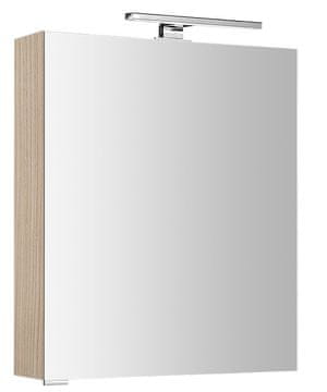 SAPHO MIRRÓ LED osvijetljena galerka, 60x70 cm, jilm bardini, univerzalni smjer otvaranja