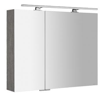 SAPHO MIRRÓ LED osvijetljena galerija, 90x70x16, srebrni hrast