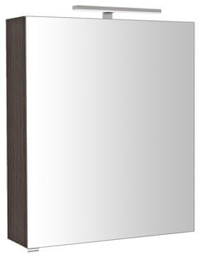 SAPHO Zrcalna Kupaonska Ormarić RIWA s LED Svjetlom, 60x70x17cm, Rustikalna Borovica