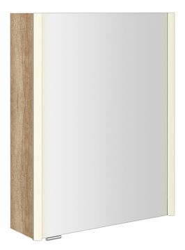 SAPHO ALIX Ogledalo s LED Rasvjetom, Univerzalno Otvaranje, Dub Alabama, 56x70x17,5cm