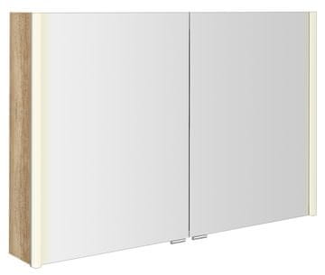 SAPHO ALIX ogledalo s LED svjetlom, 106x70x17,5cm, hrast alabama