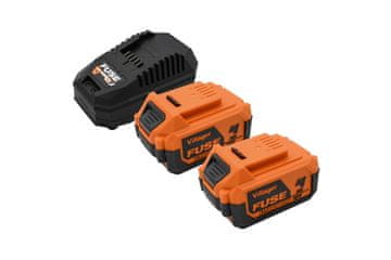 Villager Fuse punjač + 2x baterija, 18 V