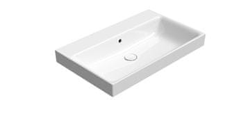 Gsi GSI NUBES Keramički Umivaonik 80x50cm, Bez Otvora, Bijela ExtraGlaze Antibakterijski